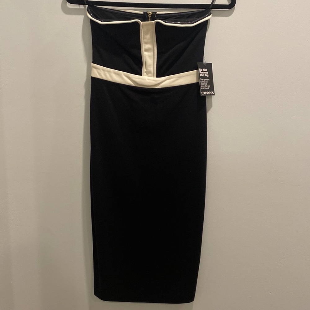 Express Strapless Black Bodycon dress, size 2.